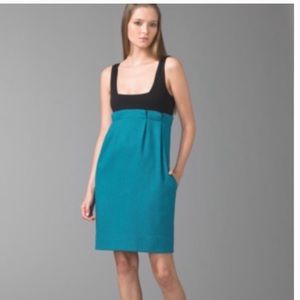 Diane Von Furstenberg Rosario Teal Wool Dress